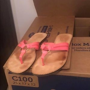 Lilly Pulitzer Peach Flip Flops